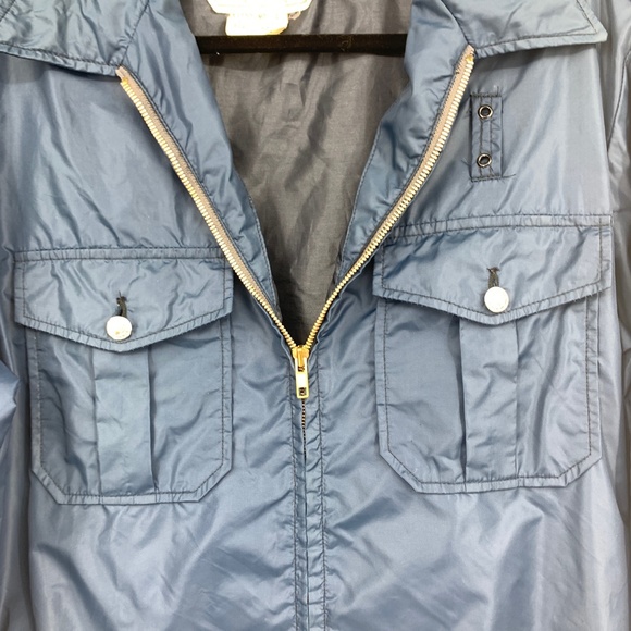Wind Champ mens wind breaker rain jacket blue full zip vintage blue - Picture 4 of 7